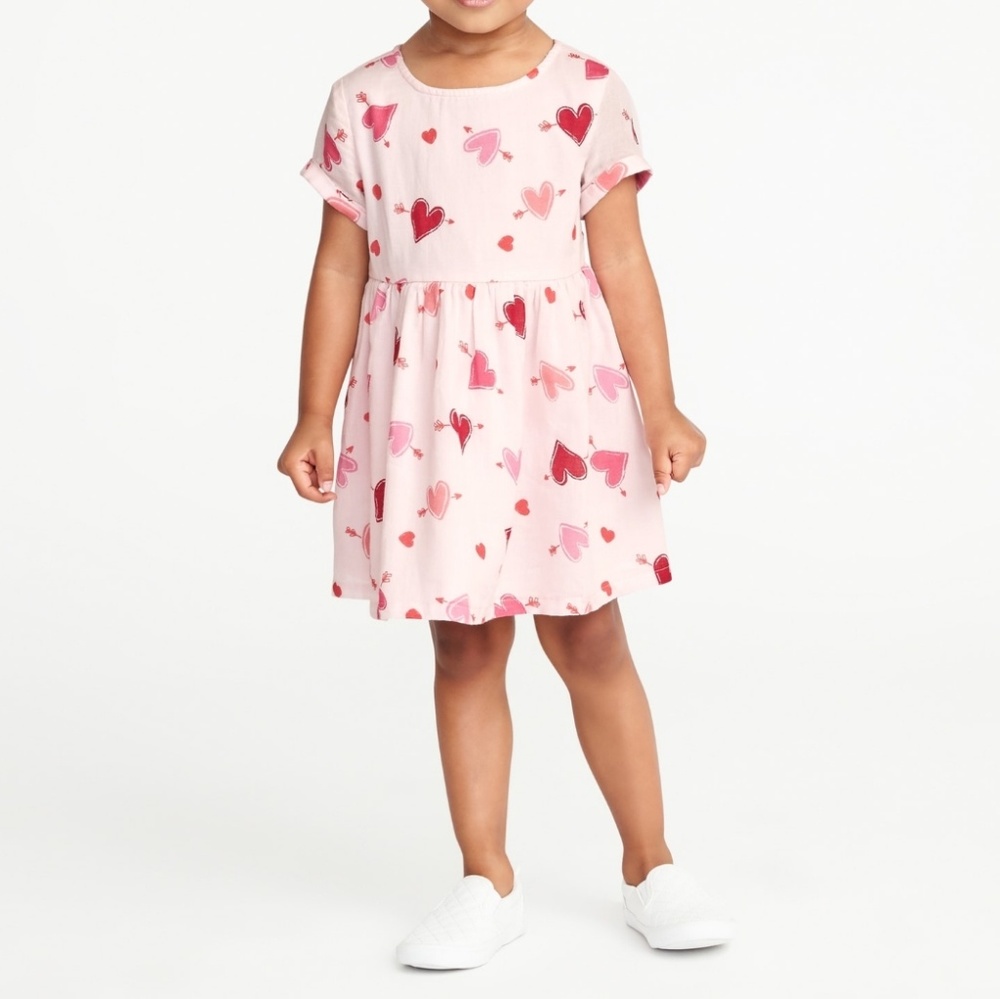 Old Navy heart print cotton dress - 5T